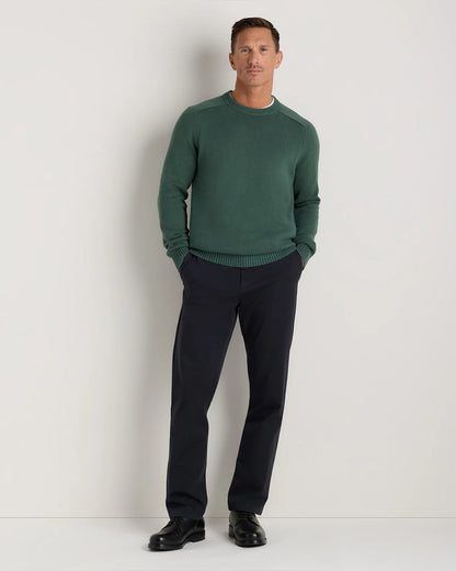 100% Organic Cotton Crewneck Sweater - S / Speckled Beige