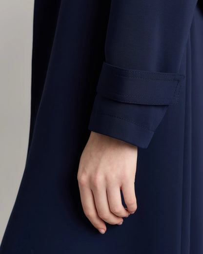 Stretch Crepe Trench Coat - XS / Olive