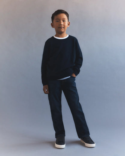 Boys Stretch Straight Jeans - 6 / Dark Wash