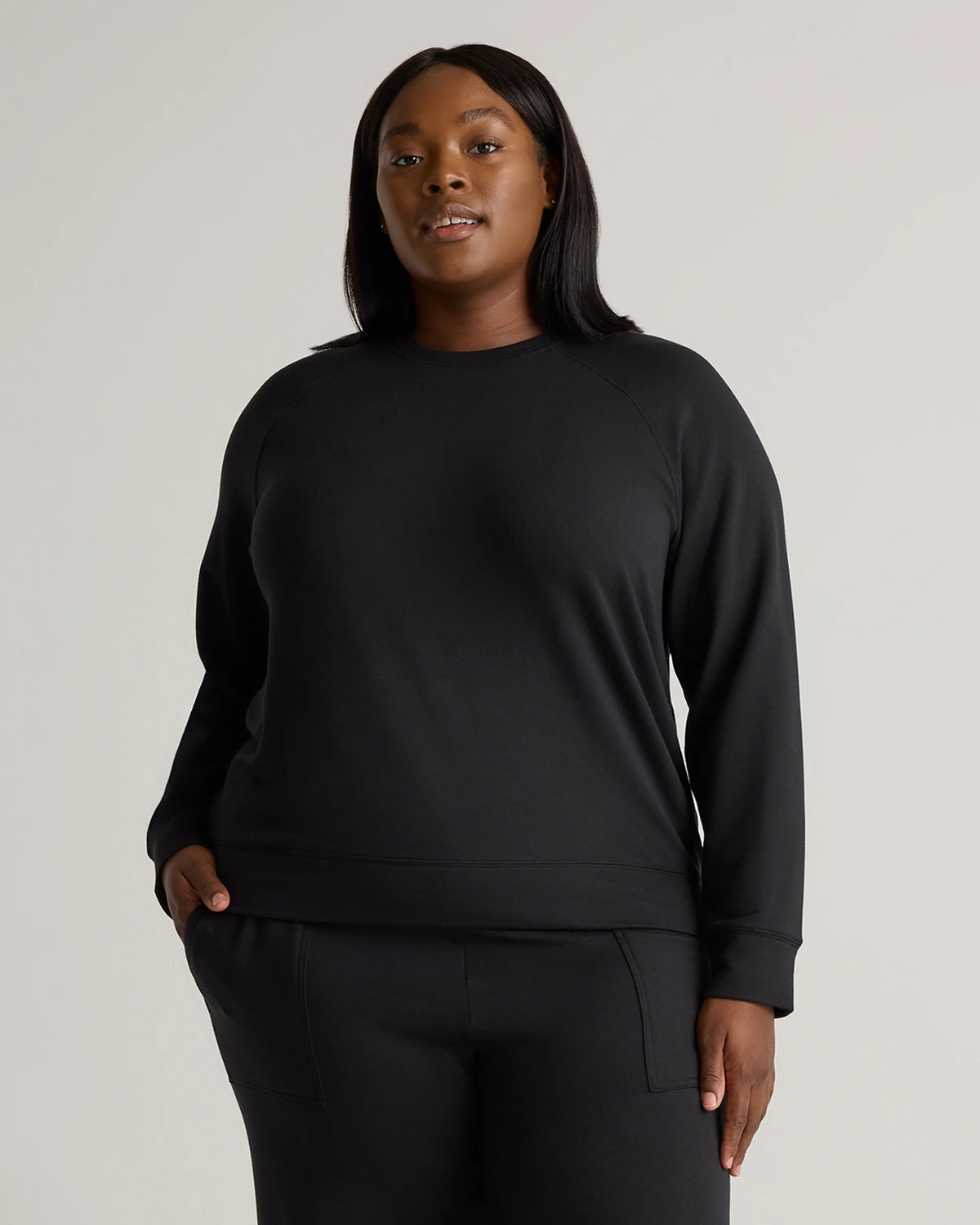 SuperSoft Fleece Crew - 1X / Dried Fig