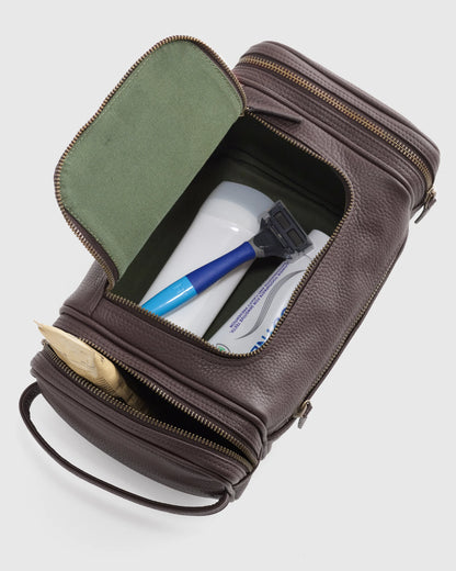 Nappa Leather Toiletry Bag - One Size / Black