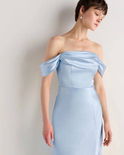 Aurora Stretch Satin Convertible Dress - 0 / Garden Sage Green