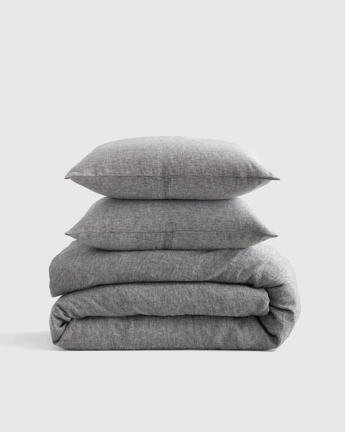 European Linen Chambray Duvet Cover Set - Twin / Natural