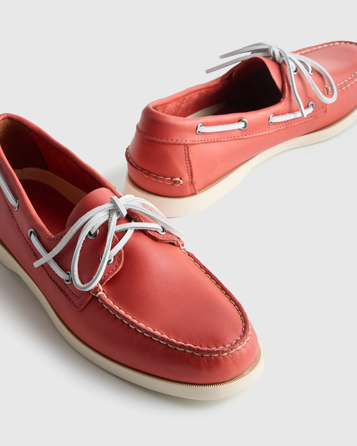 Water Resistant Leather Boat Shoe - 7 / Brunette