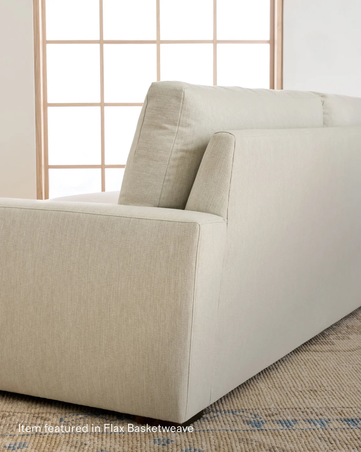 Stillman U Sectional in Performance Basketweave - One Size / Flax
