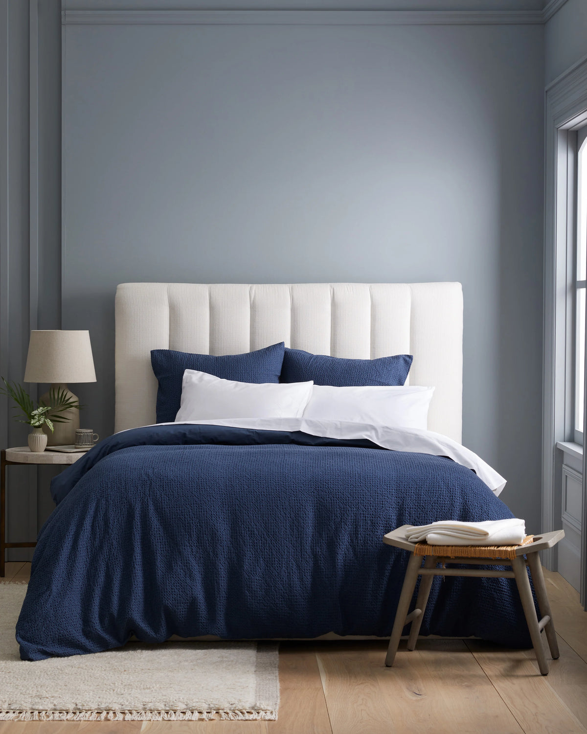 Organic Luxe Honeycomb Duvet Cover - Twin / Mineral