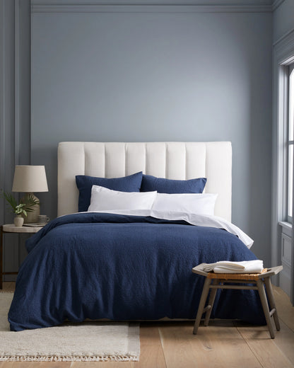 Organic Luxe Honeycomb Duvet Cover - Twin / Mineral
