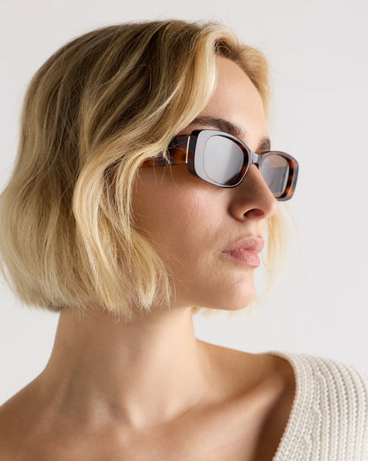 Palma Polarized Acetate Sunglasses - One Size / Black with Green lens
