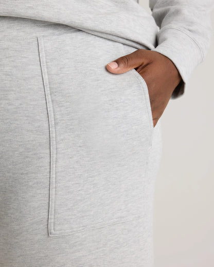SuperSoft Fleece Cropped Wide Leg Pants - 1X / Heather Grey