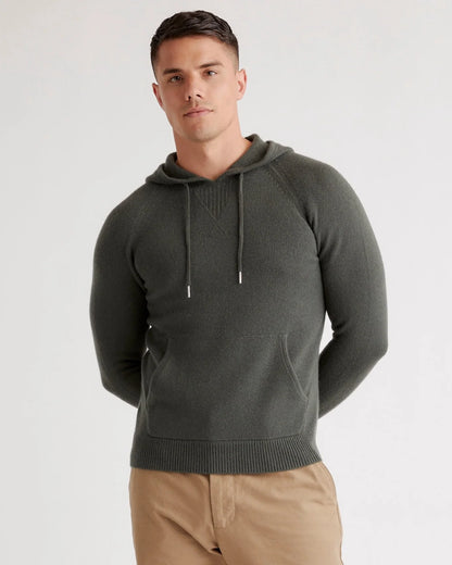 Mongolian Cashmere Pullover Hoodie - XS / Sea Spray Green