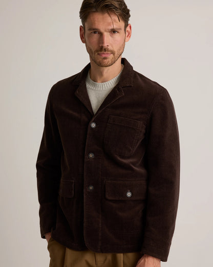 Organic Stretch Corduroy Chore Jacket - S / Seaweed