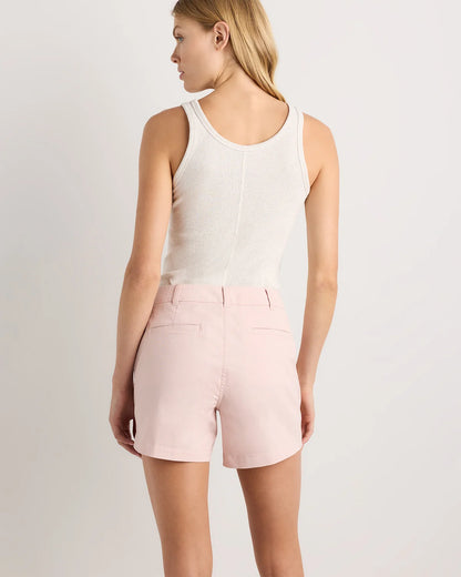 Organic Stretch Cotton Chino Shorts - 0 / Shell Pink