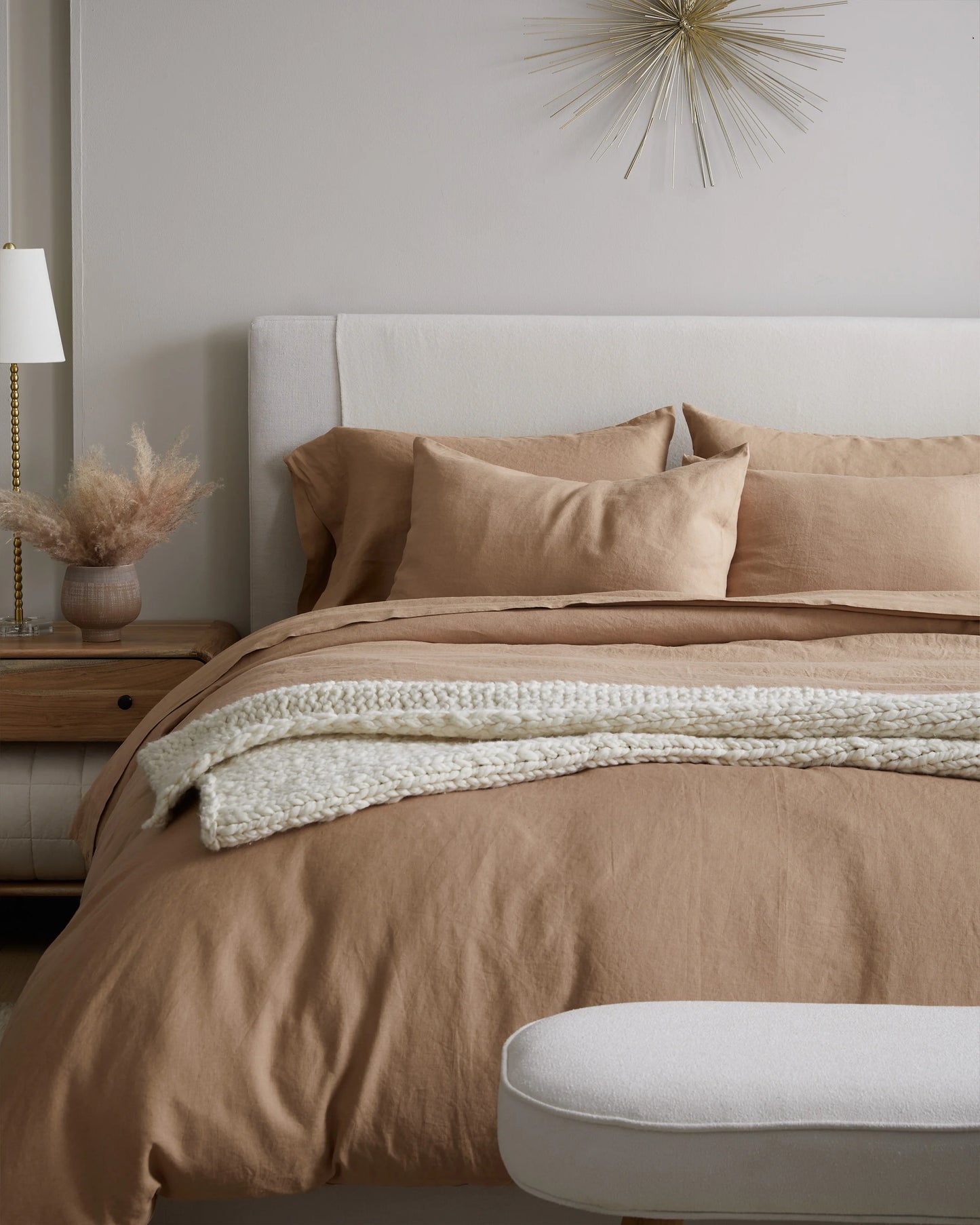 European Linen Sham Set - Standard / White