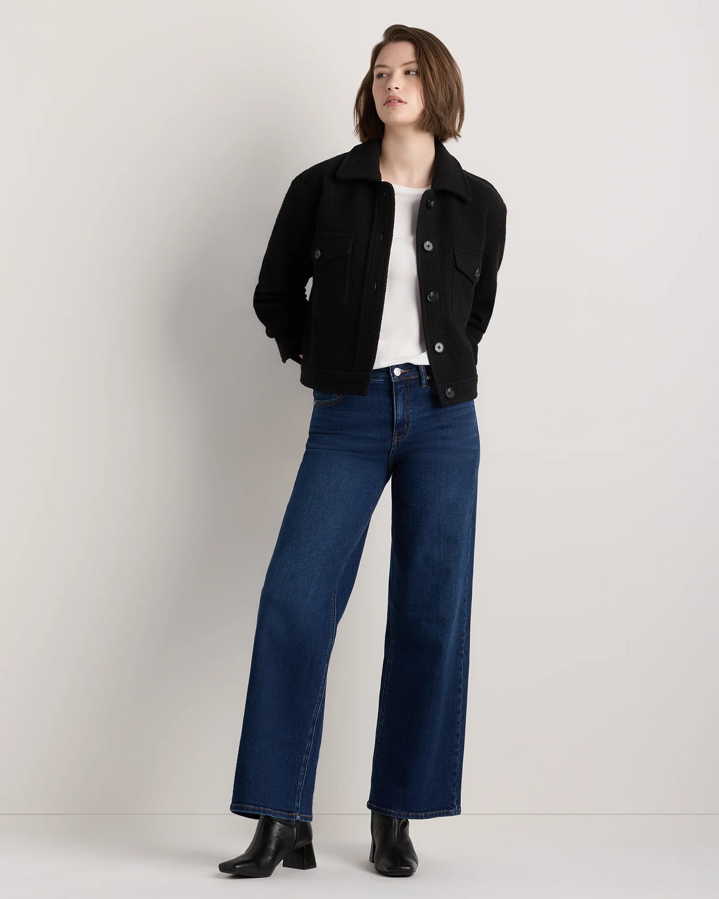Luna Stretch Wide Leg Jeans - 24 / Frosted Blue