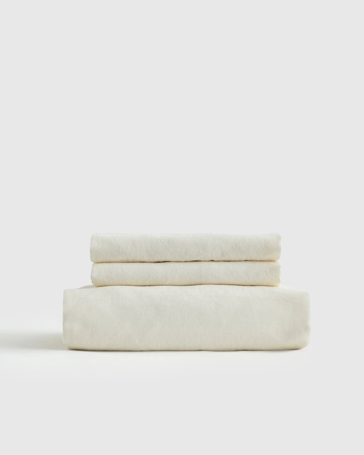 European Linen Fitted Sheet Set - Twin / Peach