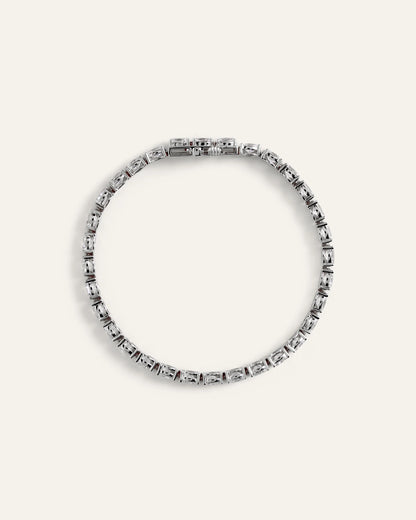 14K Gold Lab Grown Diamond East-West Oval Tennis Bracelet - 10ctw - 6.5" / Yellow Gold
