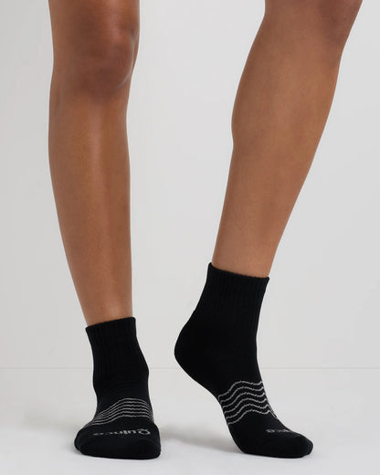 Everyday Cotton Solid Quarter Socks (4-Pack) - S / White