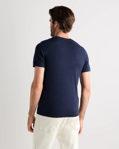 100% Superfine Mongolian Cashmere Tee - S / True Navy