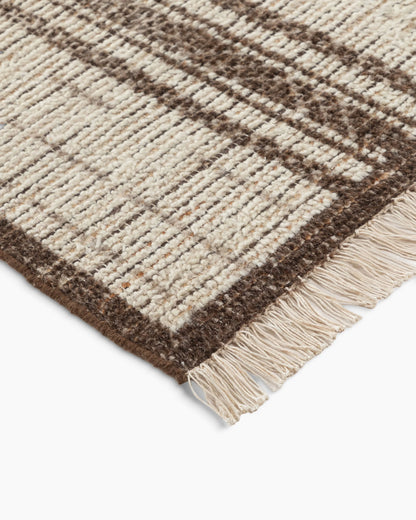 Nahla Hand-Knotted Wool Rug - 5' x 8' / Beige