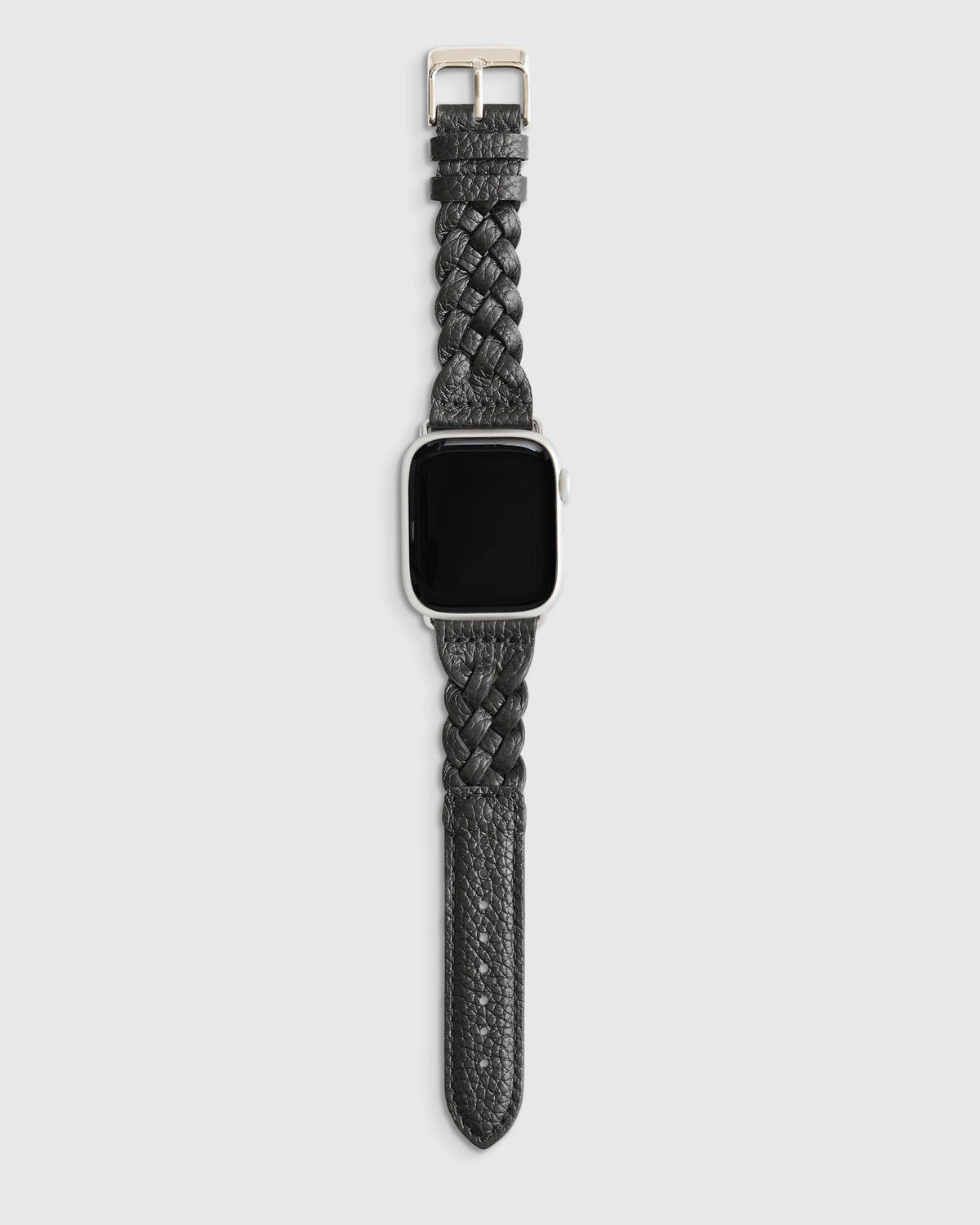 Braided Leather Smartwatch Band - 38mm - 42mm / Dark Brown