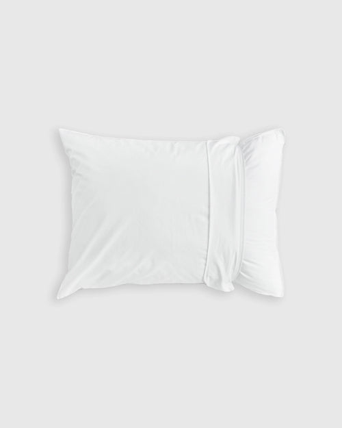 100% Cotton Pillow Protectors (Set of 2) - Standard / White