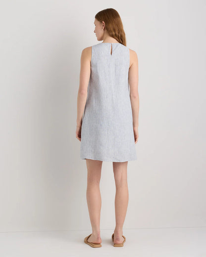 100% European Linen Tank Mini Dress - XS / Martini Olive