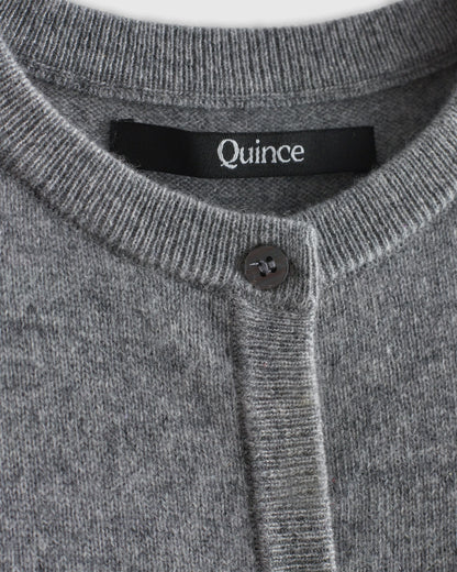 Washable Cashmere Cardigan - 6 / Heather Grey