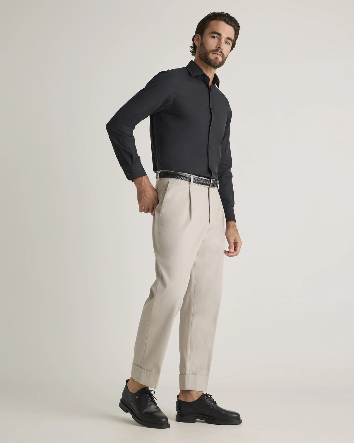 Organic Cotton Cashmere Dress Shirt - XS / Pale Blue