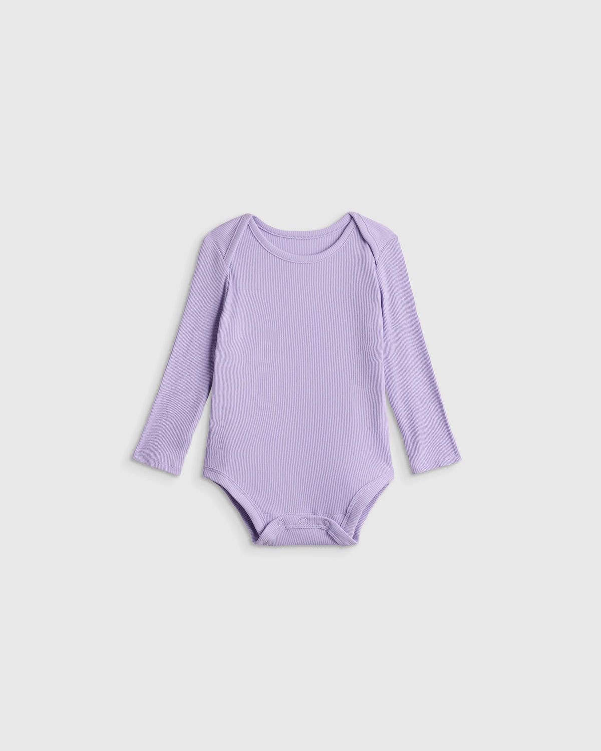 Softest Rib Long Sleeve Bodysuit - 0-3M / Violet Mist