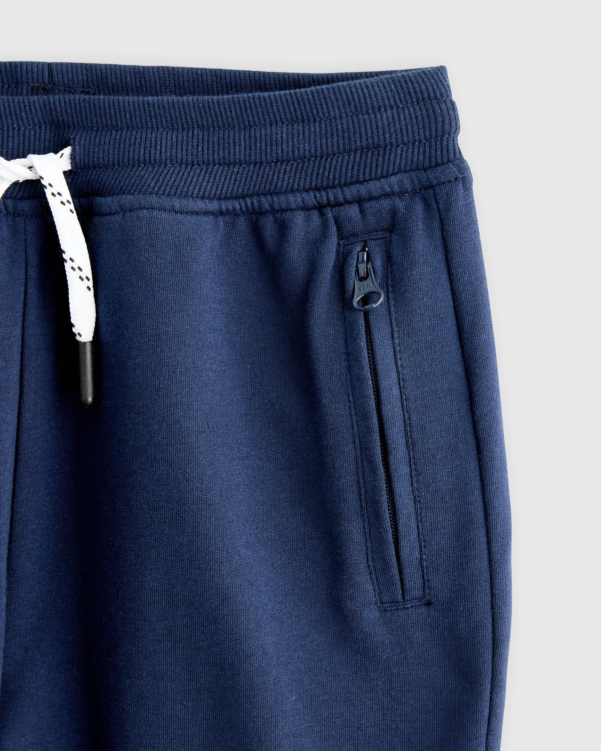 Organic Cotton French Terry Reinforced Knee Slim Jogger - 2T / Navy