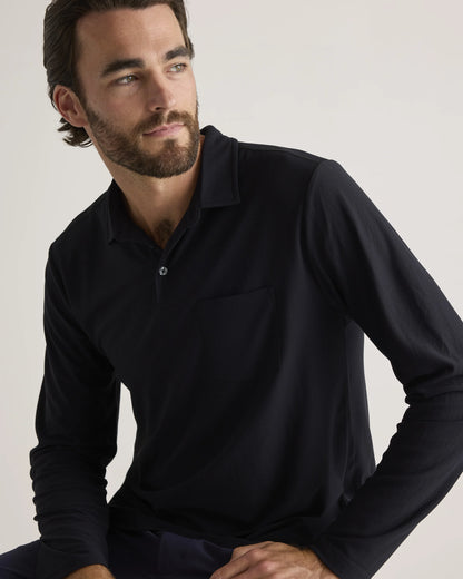 ProPique Performance Long Sleeve Polo - S / Navy