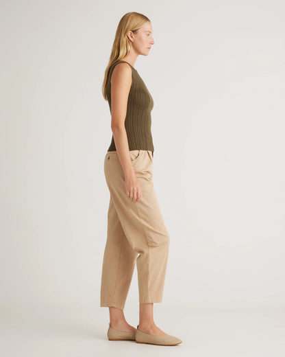 Cotton Cashmere Ribbed Tank - XS / Heather Oatmeal