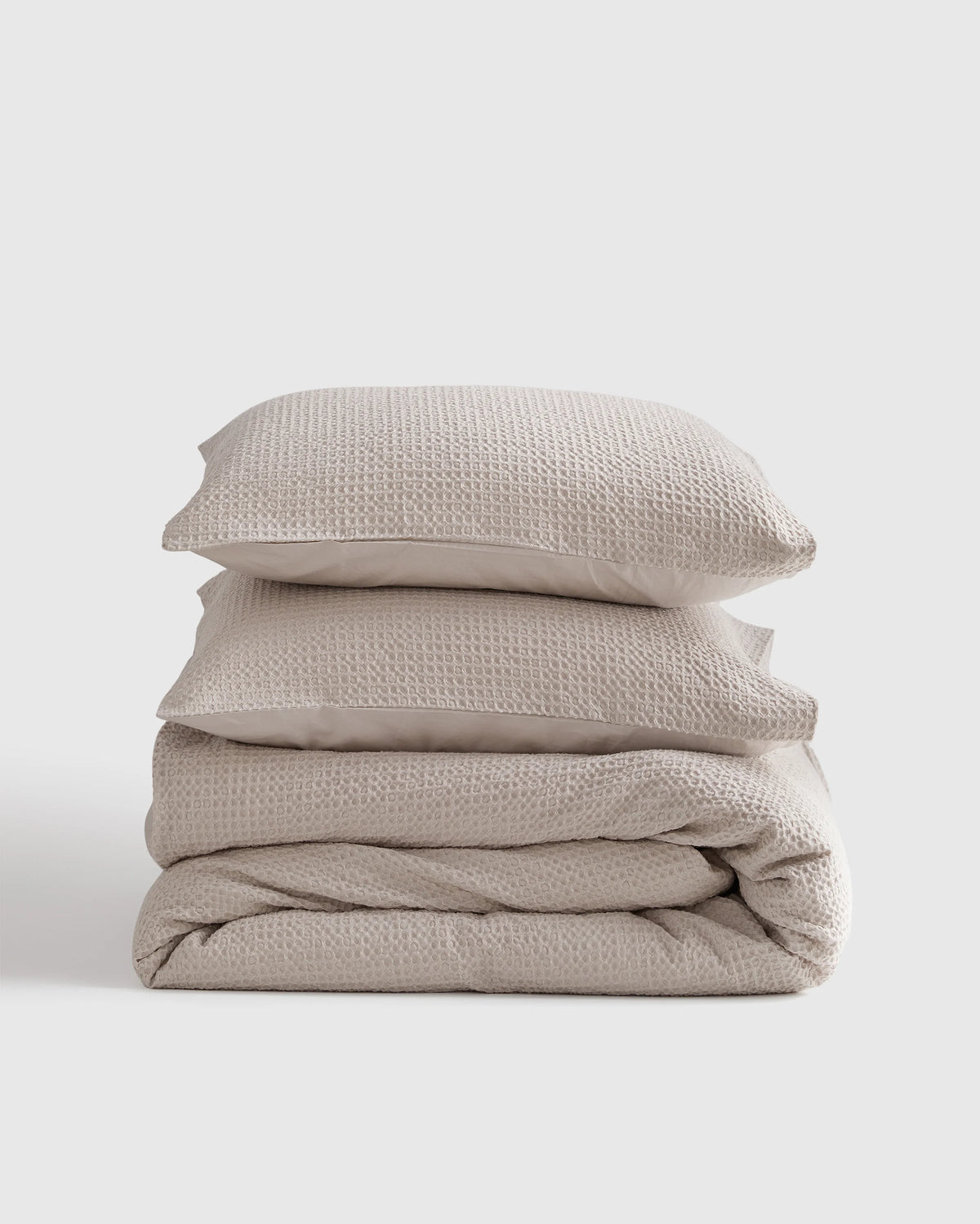 Organic Luxe Honeycomb Duvet Cover Set - Twin / Mineral