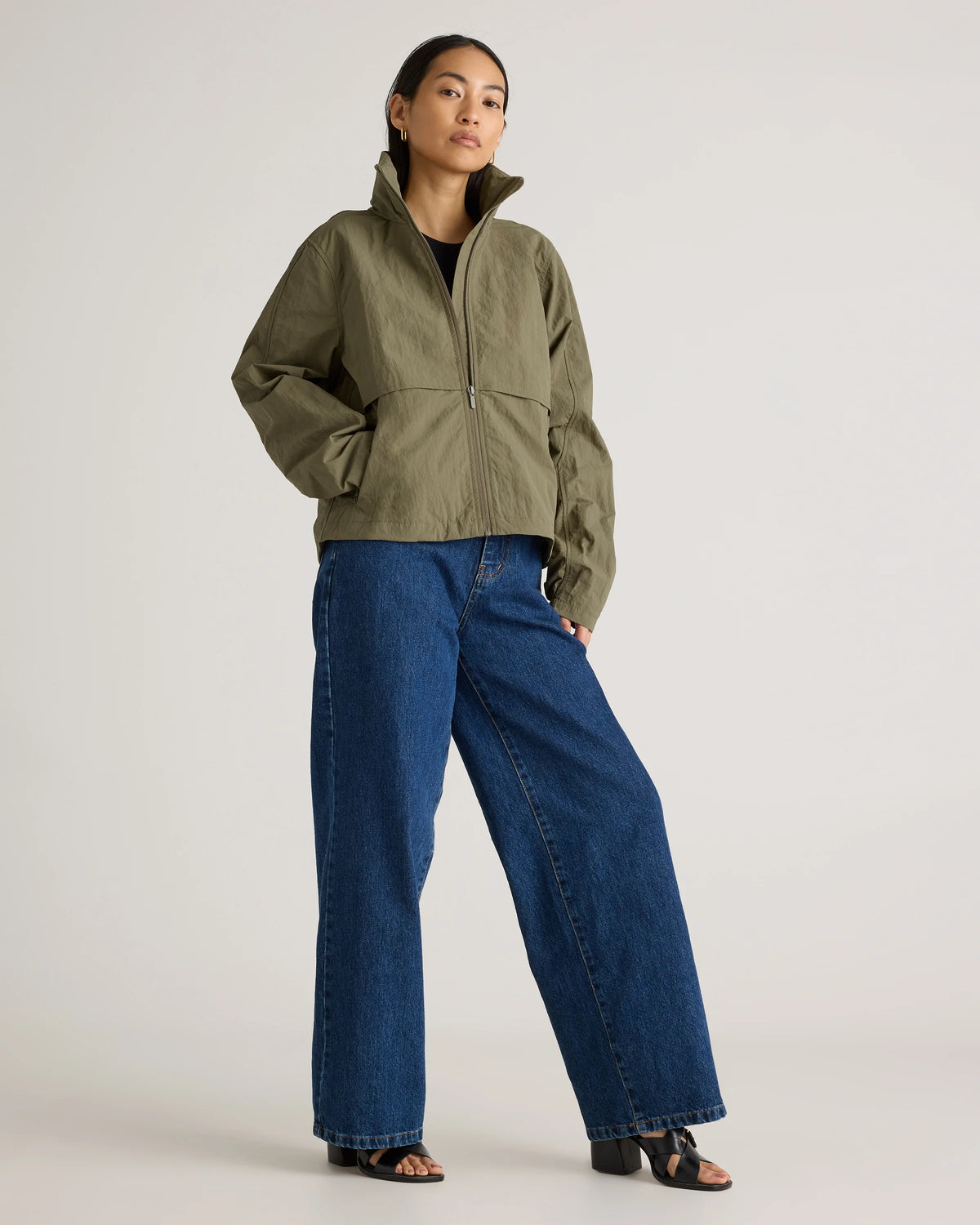 Water Repellent Windbreaker Jacket - XS / Praline