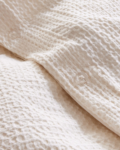 Organic Luxe Honeycomb Duvet Cover - Twin / Mineral