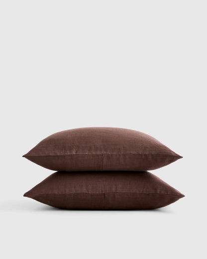 European Linen Sham Set - Standard / White