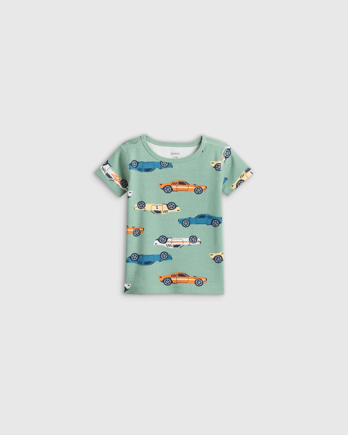100% Organic Cotton Short Sleeve and Pant Pajama Set - 12-18M / Planets