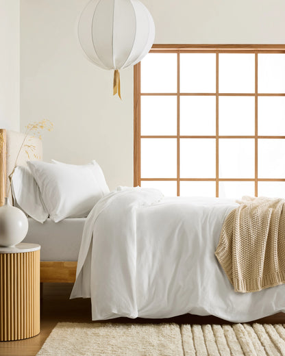 Organic Jersey Duvet Cover Set - Twin / Light Blue