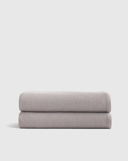 Turkish Waffle Terry Bath Sheet (Set of 2) - One Size / Ivory