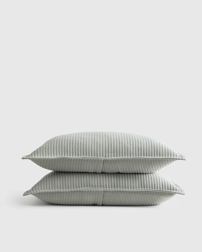 Organic Cotton Matelasse Sham Set - Standard / Dried Sage