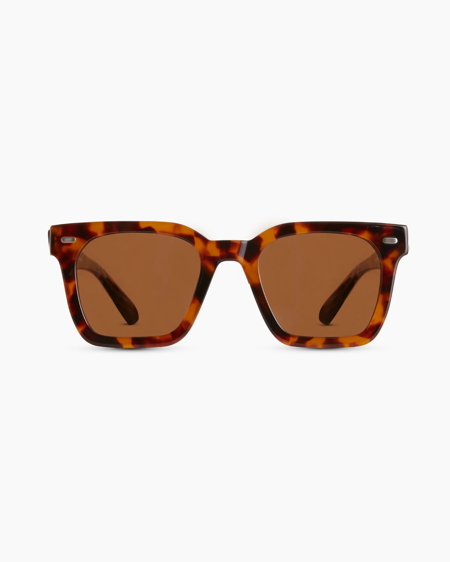 Riley Polarized Acetate Sunglasses - One Size / White Tortoise with Grey Lens