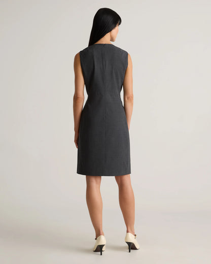 Italian Wool Sleeveless Dress - 0 / Grey Melange