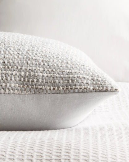 Wool Linen Textured Pillow Cover (Set of 2) - 12x20 / Ivory