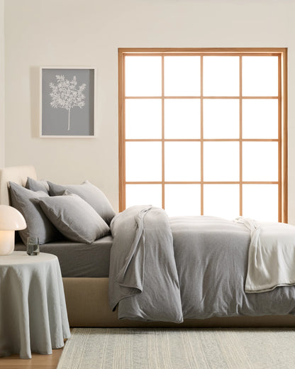 Organic Jersey Duvet Cover - Twin / Light Blue