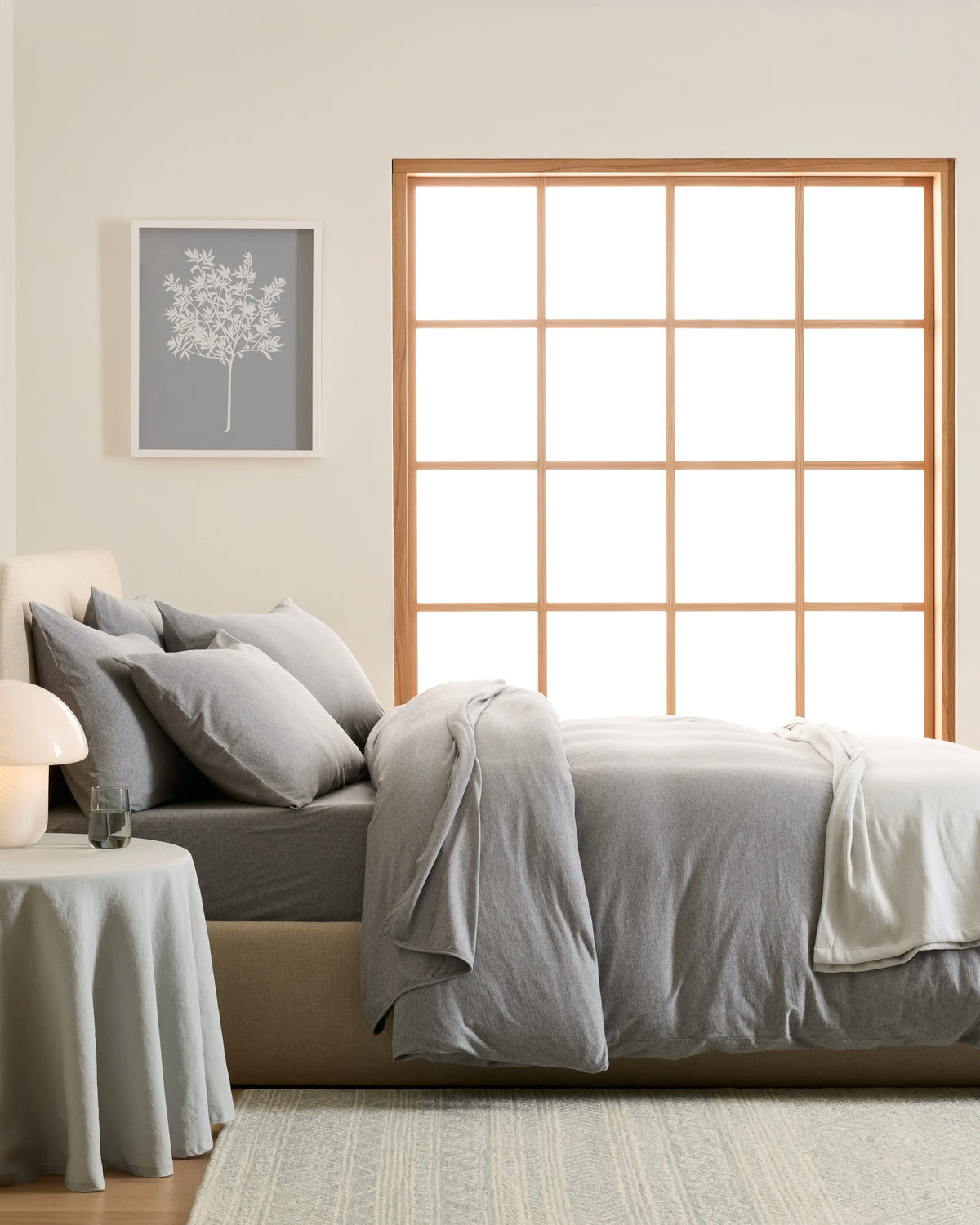 Organic Jersey Duvet Cover Set - Twin / Light Blue