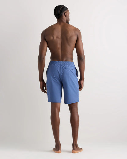Italian Swim Trunks - 9" - S / Navy Palms