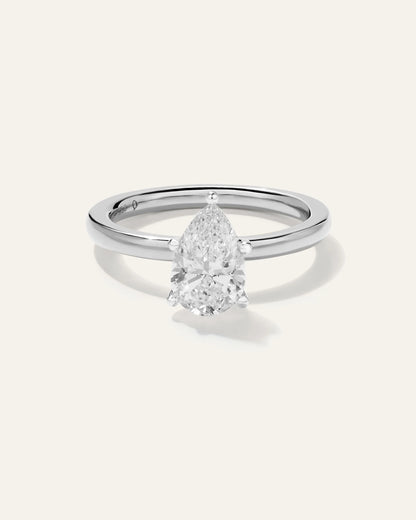 Lab Grown Diamond Pear Comfort Fit Engagement Ring - 1.5ct - 4 / Yellow Gold