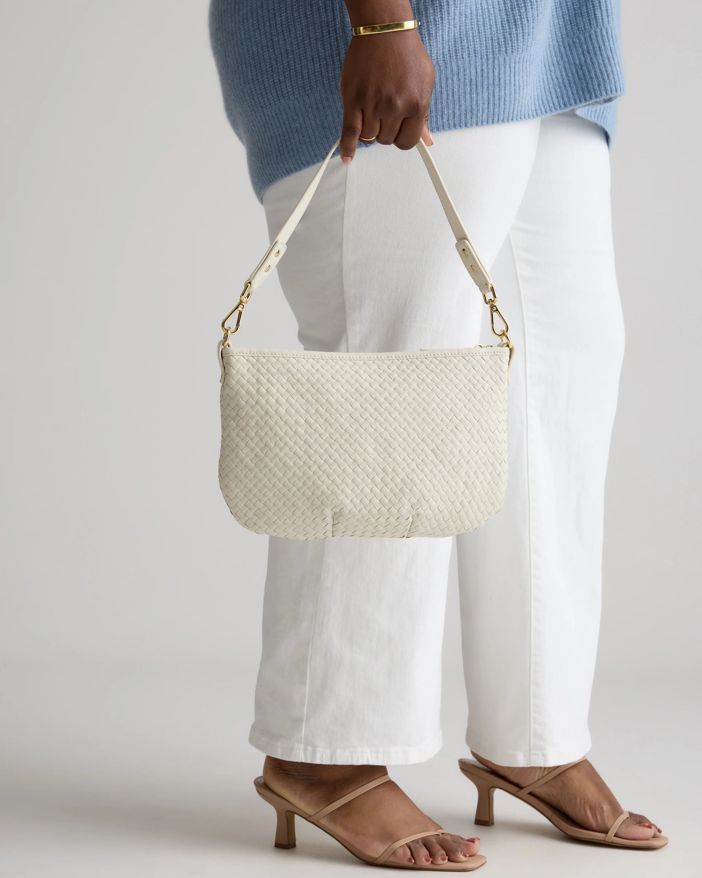 Sloane Handwoven Mini Shoulder Bag - One Size / Cognac