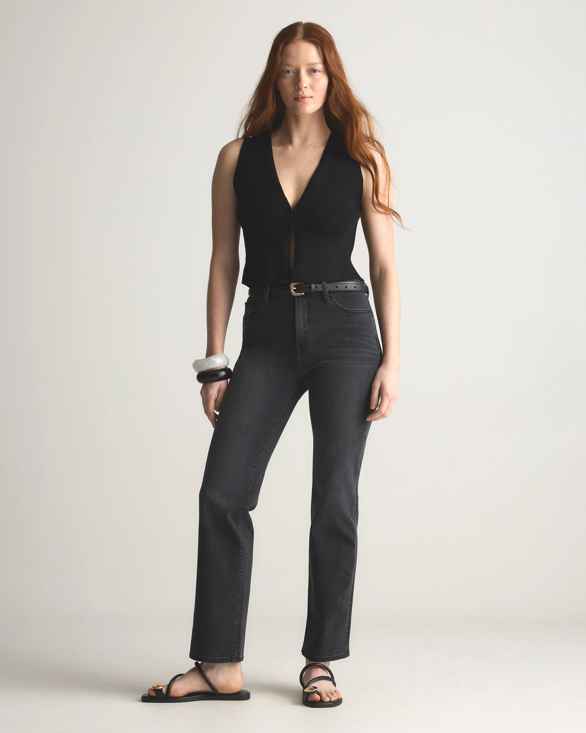 Bella Stretch Straight Jeans - 24 / Twilight Blue Fray