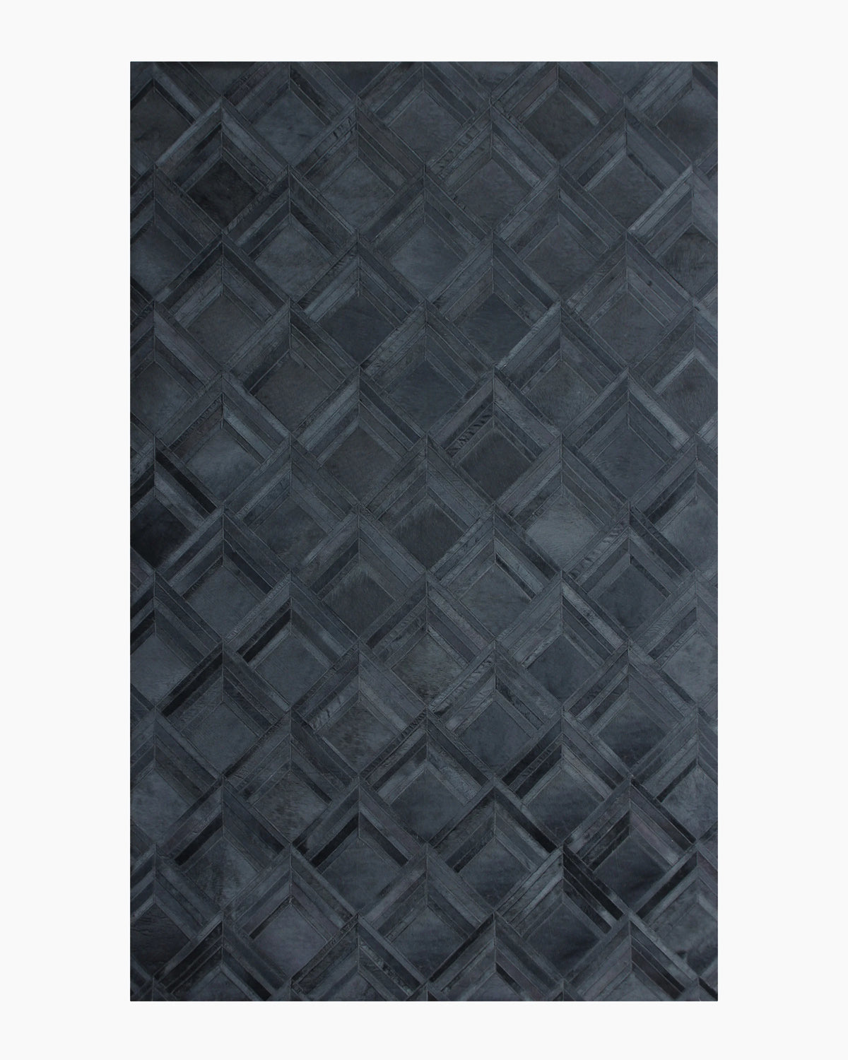 Blocks Hair on Hide Rug - 5' x 8' / Black